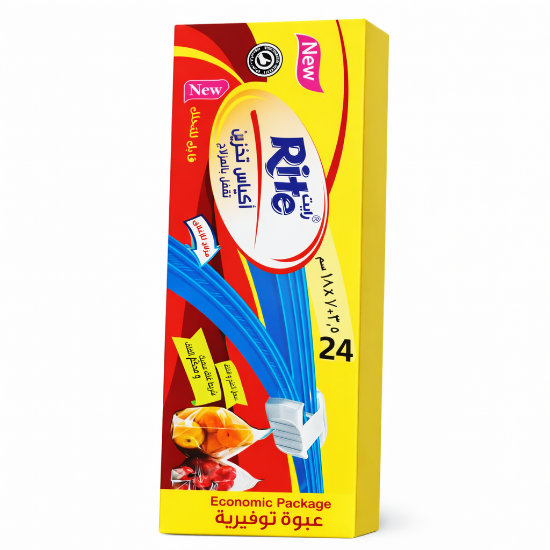 Picture of Rite Zipper Food Storage Bags – Size 17×18 cm | 24 Bags | Model 9621
