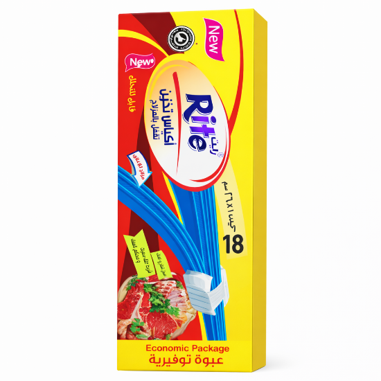 Picture of Rite Zipper Food Storage Bags – Size 24×26.8 cm | 18 Bags | Model 9622