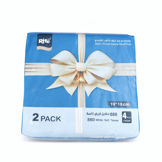 Picture of Rite Facial Tissues – 440 Sheets × 2 Wrapped Packs (880 Sheets) | Model 11821