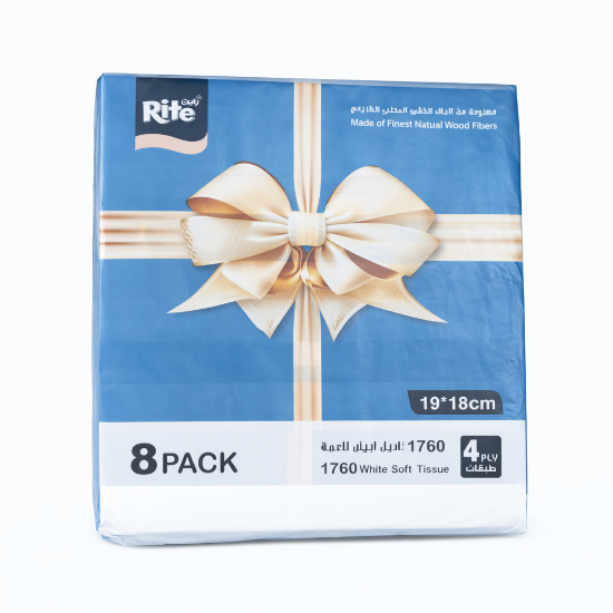 Picture of Rite Facial Tissues – 220×8 Wrapped Packs (1760 Sheets) | Model 11820