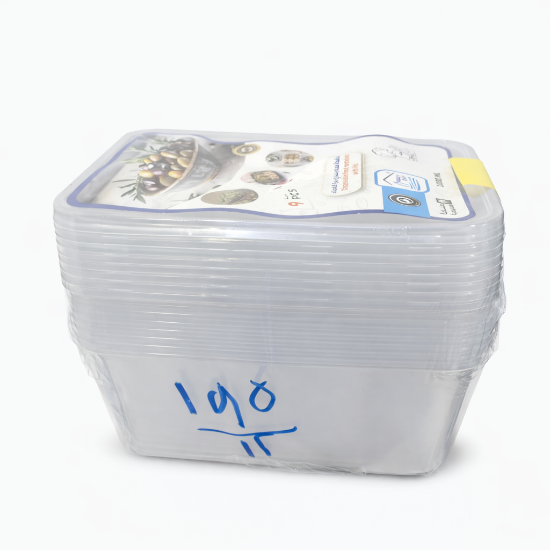 Picture of Right Clear Plastic Food Containers 1000 ml – 9 Pieces – Model 22-301