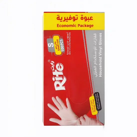 Picture of Rite Disposable Clear Gloves S – 90 Pieces (Model 7664)