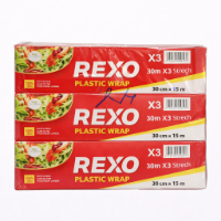 Picture of Rexo Economy Plastic Wrap Roll – 30 cm × 50 m –   Bundle of 3 Rolls