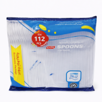 صورة ملاعق أكل بلاستيك رايت –  أبيض | 112 حبة × 36 مغلف | موديل 22-03